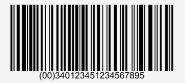 Darstellung eines GS1-128 Barcode mit SSCC