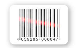 Grafik eines Barcodes mit Scanlicht