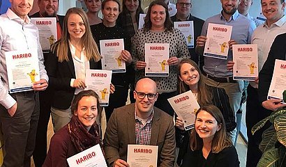 Foto der Teilnehmer des Category Management-Training bei HARIBO in Kopenhagen (für PM)
