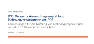 Cover der Anwendungsempfehlung Mehrweg am POS