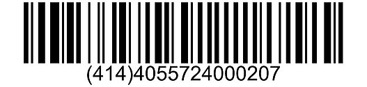Ein Barcode GS1-128