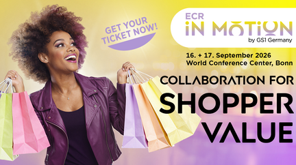 Ein Bild mit einer Shopperin für ECR iN MOTiON