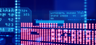 Bild zeigt Daten in Form von Zahlenkolonnen in blau und pink