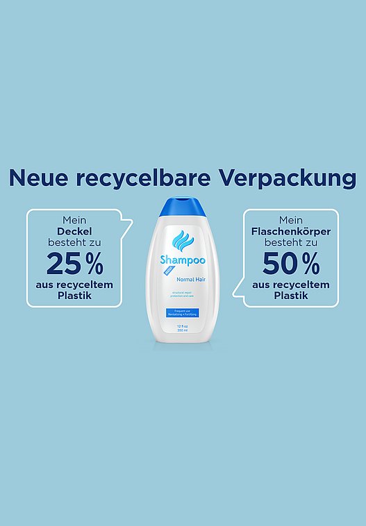 Eine Darstellung hebt die Produktabbildung in Bezug auf Recyclingfähigkeit hervor