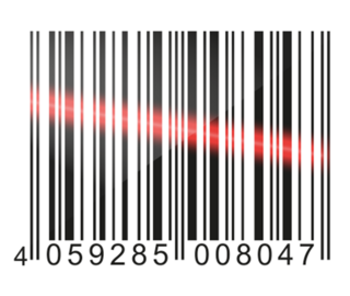 EAN-13 Barcode mit Scannerlicht