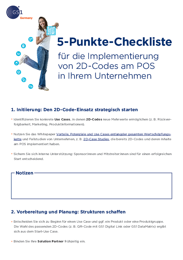 5-Punkte Checkliste für die Implementierung von 2D-Codes am POS in Ihrem Unternehmen