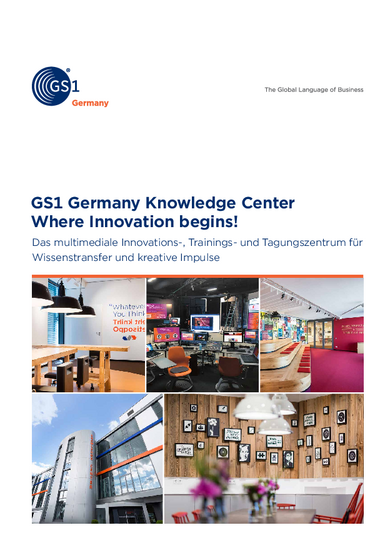 Cover der GS1 Germany Knowledge Center Broschüre 2022