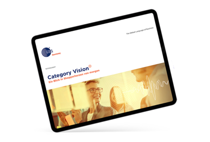 Ein IPad mit einem Whitepaper zum Thema Category Vision