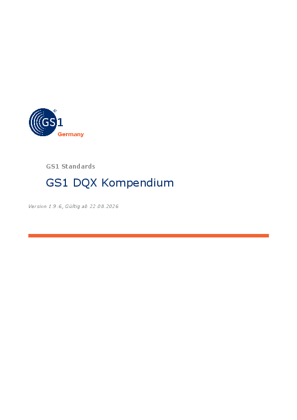 GS1 DQX Kompendium: beschreibt die Inhalte der Prüfung von sichtprüfungsrelevanten Attributen 
