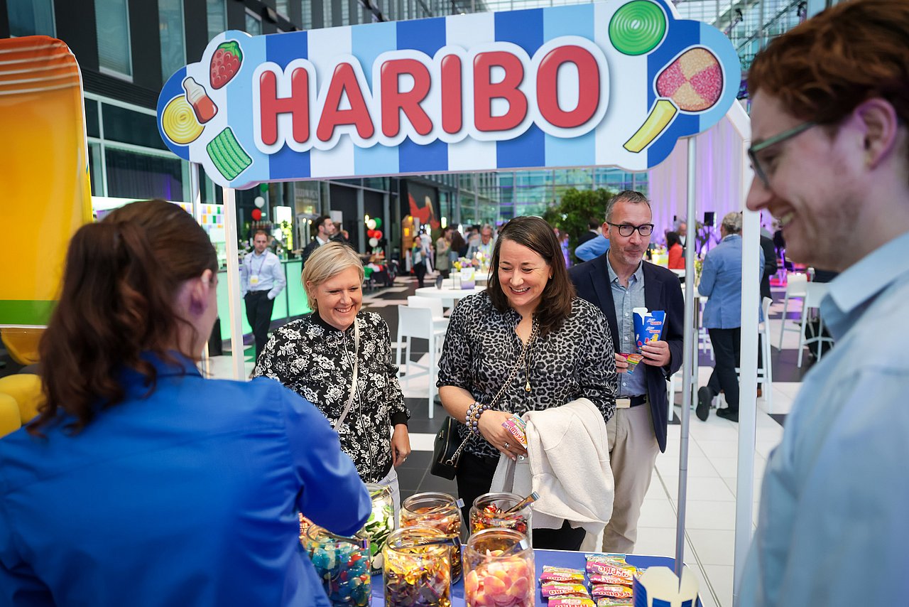 Ein Stand von Haribo auf der Motion Party 2026