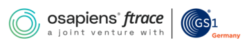 Shared Logo ftrace von osapiens und GS1 Germany