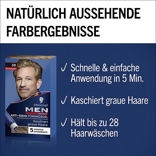 Darstellung eine Haarfärbeverpackung als Beispiel für Sidekick. Diese Bildkategorie informiert Kunden über die Vorteile eines Produkts/kurze Storytelling-Elemente