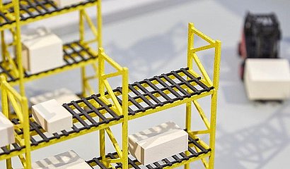 Fotografie: 3D-Modell stellt Lagerlogistik dar