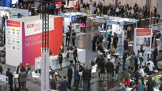 GS1 Events: Ausstellerfläche für die Präsenz deiner Marke Ein Blick auf die Ausstellerfläche bei ECR iN MOTiON ehemals ECR Tag