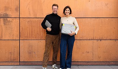 hey circle Gründerin Doris Diebold und butterfly & elephant Managing Director Benjamin Birker – Bildrechte: hey circle