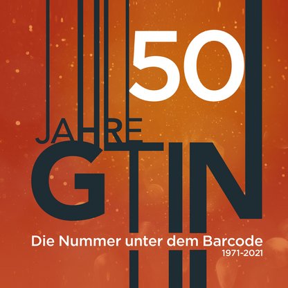 Grafik zeigt Logo 50 Jahre GTIN