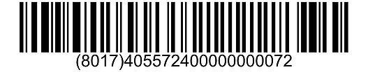 Ein Barcode GS1 128 Mitarbeiterausweis