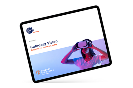 Ein IPad mit einer Voransicht für ein Whitepaper zum Thema Category Vision