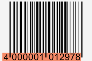 Exemplarischer Aufbau eines Barcodes mit GTIN