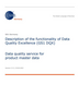 Cover of Description of the functionality of Data Quality Excellence (GS1 DQX)