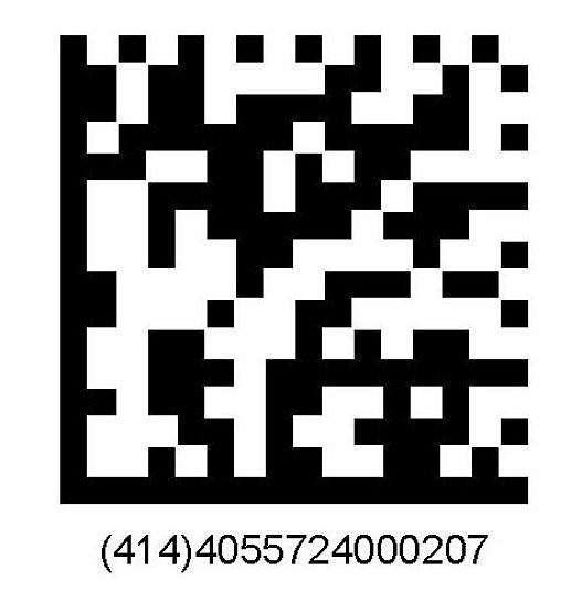 Ein QR-Code GS1 Datamatrix