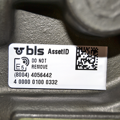 Schwarz-weiß-Fotografie RFID-Etikett von BLS