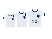 Grafik von 10 T-Shirts