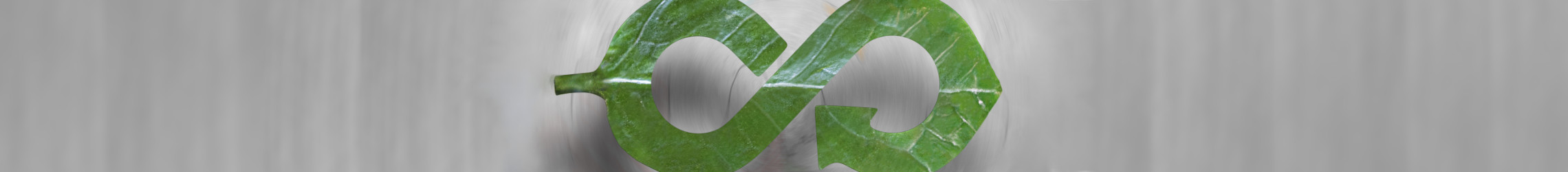 Header für die Seite Circular Economy zeigt grünes Endloszeichen